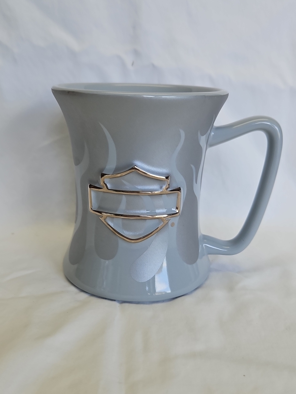 Harley-Davidson Light Gray and Silver  Logo Ceramic Mug